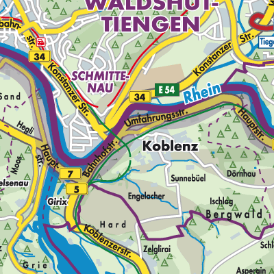 Übersichtsplan Koblenz