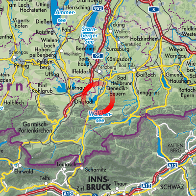 Landkarte Kochel am See (VGem)