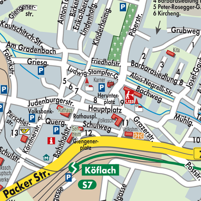 Stadtplan Köflach