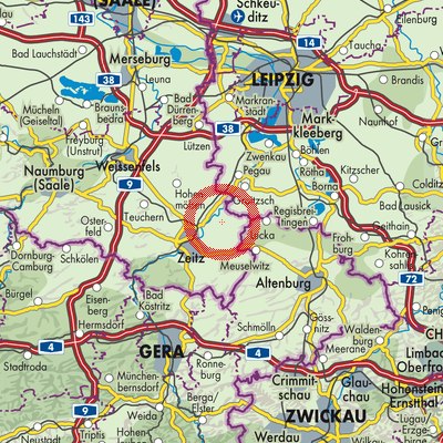 Landkarte Könderitz