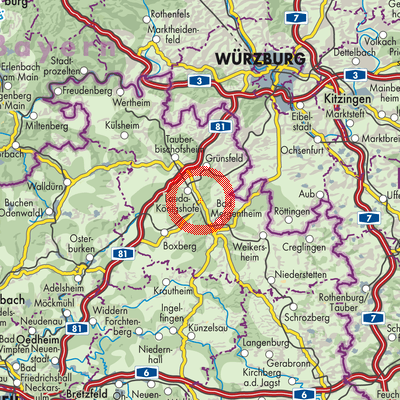 Landkarte Königshofen