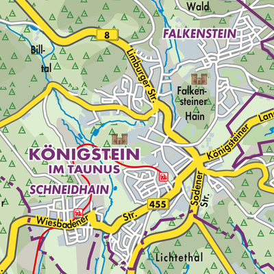 Übersichtsplan Königstein im Taunus
