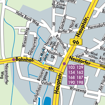 Stadtplan Königswartha - Rakecy