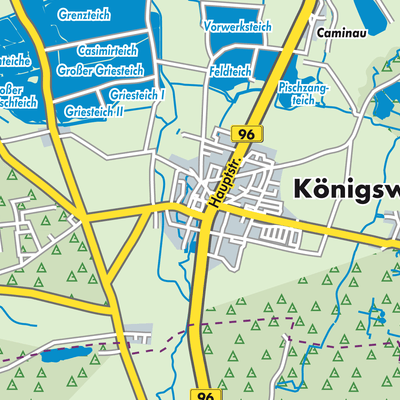 Übersichtsplan Königswartha - Rakecy