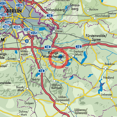 Landkarte Kolberg