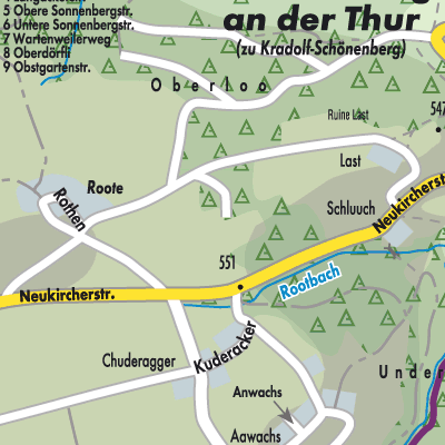 Stadtplan Kradolf-Schönenberg