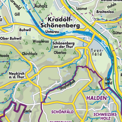 Übersichtsplan Kradolf-Schönenberg
