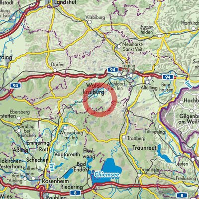 Landkarte Kraiburg am Inn (VGem)