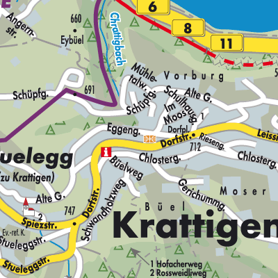 Stadtplan Krattigen