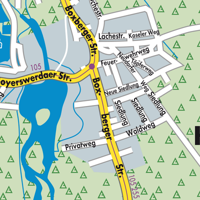 Stadtplan Kreba-Neudorf - Chrjebja-Nowa Wjes