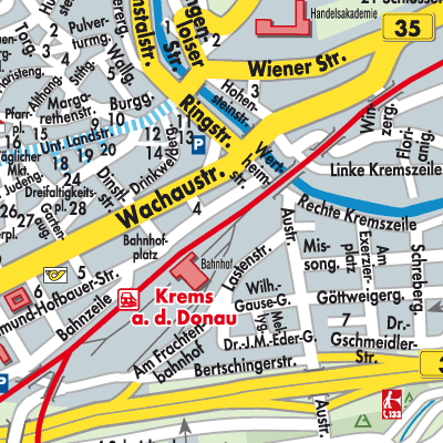 Stadtplan Krems an der Donau