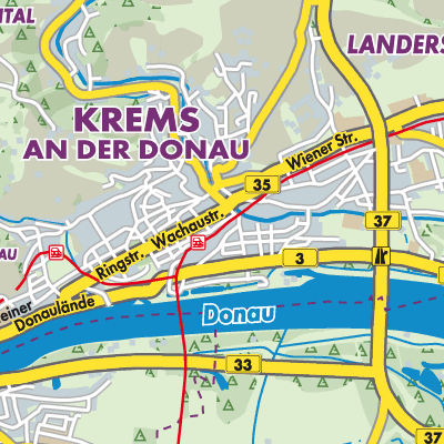 Übersichtsplan Krems an der Donau