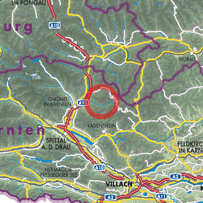 Landkarte Krems in Kärnten