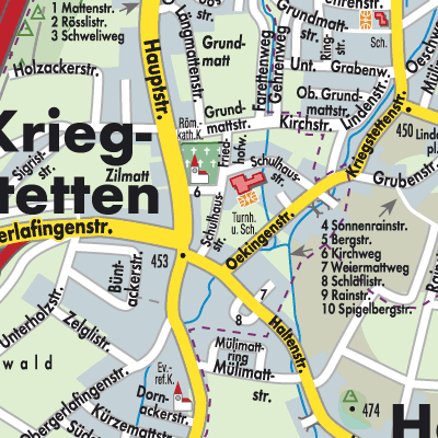 Stadtplan Kriegstetten