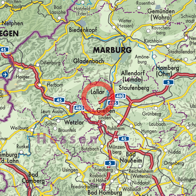 Landkarte Krofdorf-Gleiberg