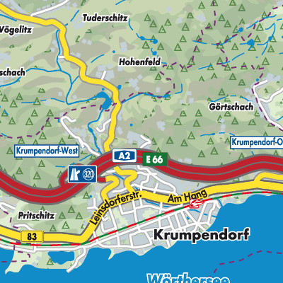 Übersichtsplan Krumpendorf am Wörthersee