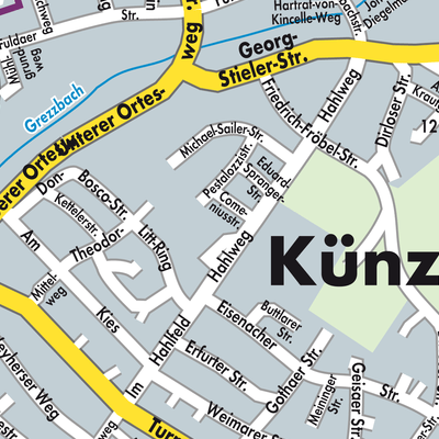 Stadtplan Künzell-Bachrain