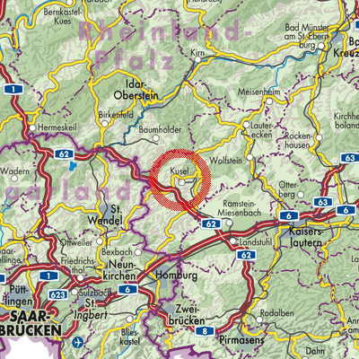 Landkarte Kusel-Altenglan