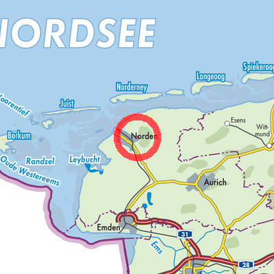 Landkarte Lütetsburg