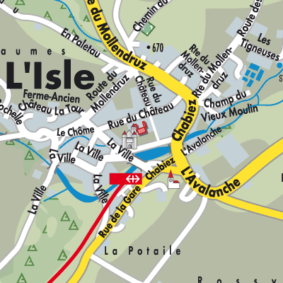 Stadtplan L'Isle