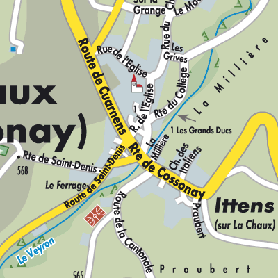 Stadtplan La Chaux (Cossonay)