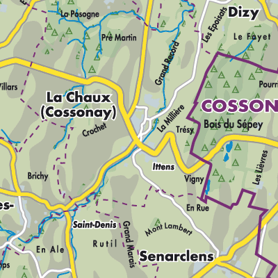 Übersichtsplan La Chaux (Cossonay)