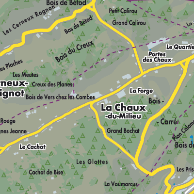 Übersichtsplan La Chaux-du-Milieu