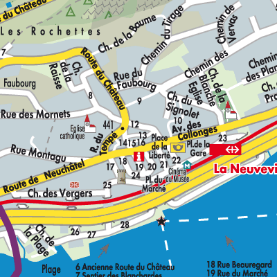 Stadtplan La Neuveville