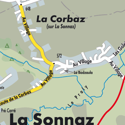Stadtplan La Sonnaz
