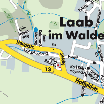 Stadtplan Laab im Walde