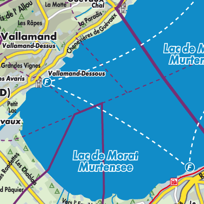 Übersichtsplan Lac de Morat (VD)