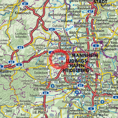 Landkarte Lambsheim-Heßheim