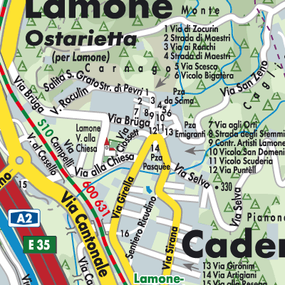 Stadtplan Lamone