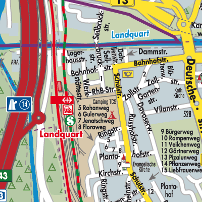 Stadtplan Landquart