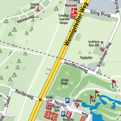 Stadtplan Landschaft Sylt