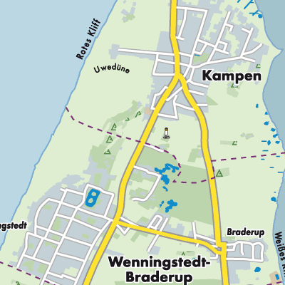 Übersichtsplan Landschaft Sylt