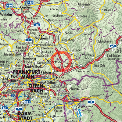 Landkarte Langen-Bergheim