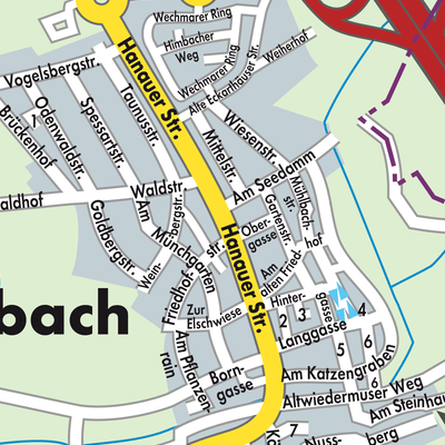Stadtplan Langen-Bergheim