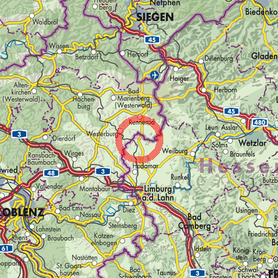 Landkarte Langendernbach