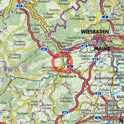 Landkarte Langenlonsheim-Stromberg