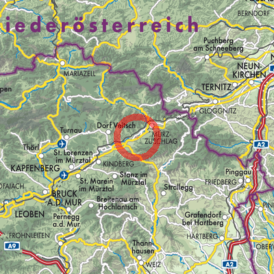 Landkarte Langenwang