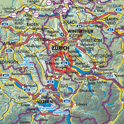 Landkarte Langnau am Albis