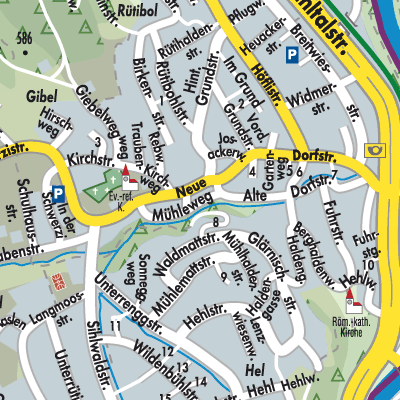 Stadtplan Langnau am Albis