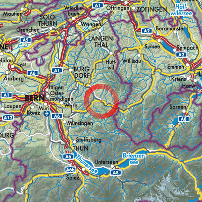 Landkarte Langnau im Emmental