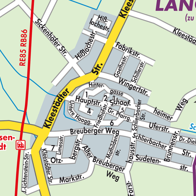 Stadtplan Langstadt