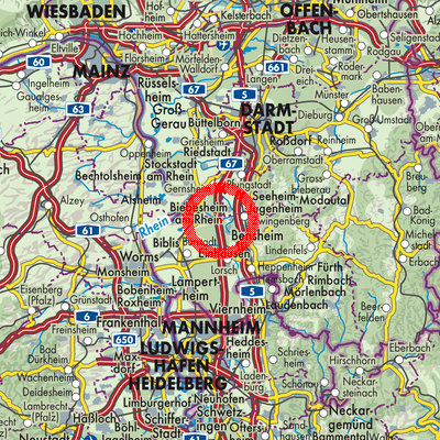 Landkarte Langwaden