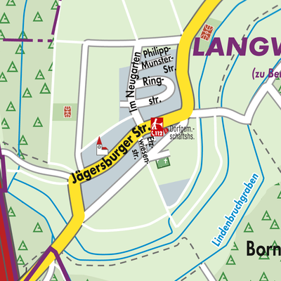 Stadtplan Langwaden