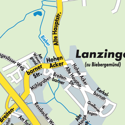 Stadtplan Lanzingen