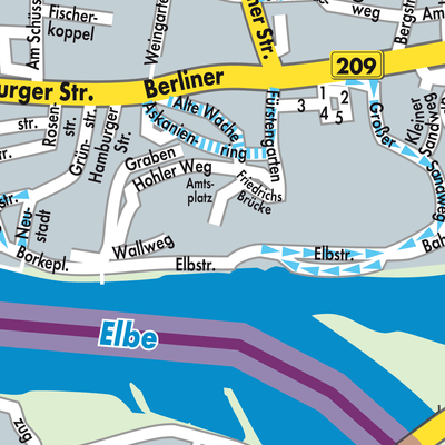 Stadtplan Lauenburg/Elbe