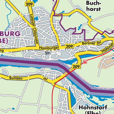 Übersichtsplan Lauenburg/Elbe